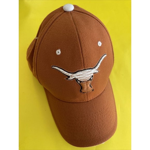 Texas‎ Longhorns Mens Small Cap NCAA Zephyr Embroidered Baseball Hat Brown Logo - Picture 1 of 6